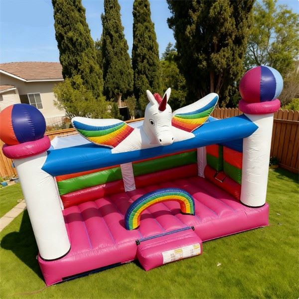 Inflatable Unicorn Unisex Bouncy Castles factory